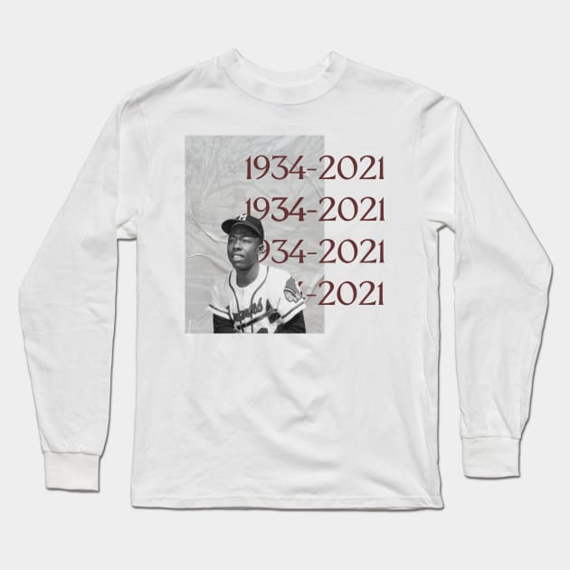 Hank aaron 1934 Long Sleeve T-Shirt by iniandre